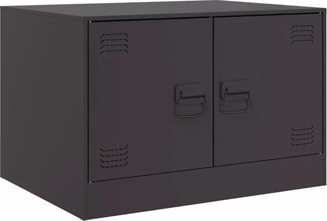 Berkfield Home Black Metal Coffee Table W: 67 cm, D: 50 cm, H: 44 cm – 1