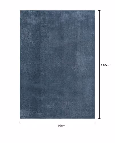 Desire Rugs Modern Plain Blue Washable Non-Slip Living Room Area Rug, W: 80 cm, L: 120 cm – 2