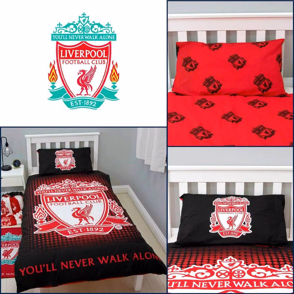 Liverpool FC Reversible Red Duvet Cover and Pillowcase Set, W/H: 90 x 200 cm – 4