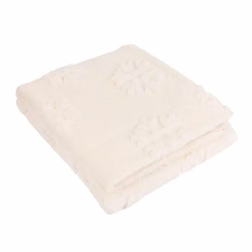 Riva Home Snowflakes Throw in White, Heavyweight Festive Winter Velvet Jacquard Blanket, W/D/H: 150 x 200 cm