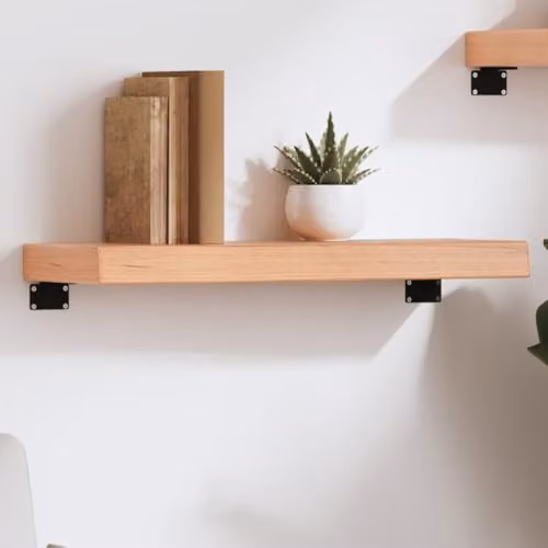 vidaXL Wall Shelf in Light Brown Oak, W/D/H: 60 x 20 x 6 cm