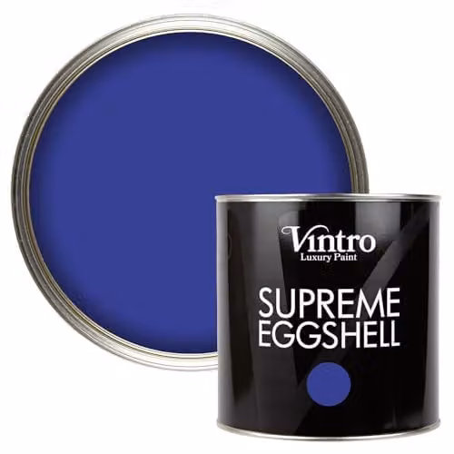 Vintro Raphael Blue Eggshell and Satin Paint for Interior and Exterior Walls, Wood, and Trim, 2.5 l