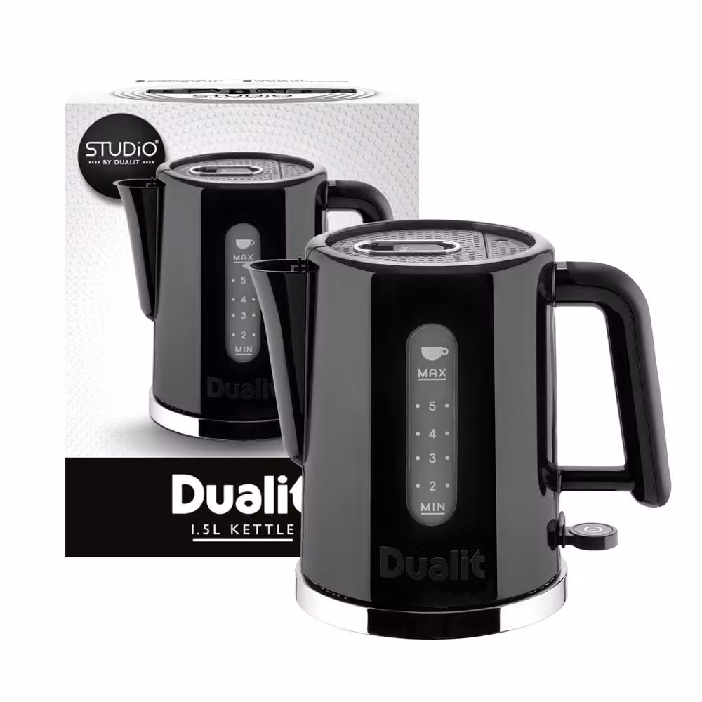 Dualit Studio Kettle in Black, 1.5L with Limescale Filter – 7