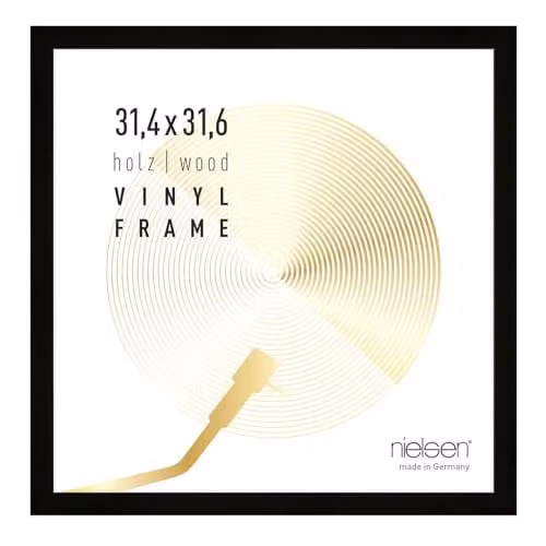 Nielsen Design Vinyl Record Display Frame, Black Wood, W/H: 34 x 34 cm, Depth: 2.5 cm