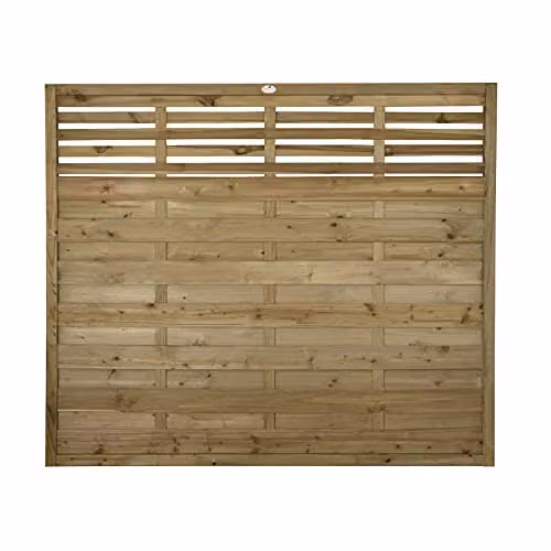 Forest Pack of 5 Impregnated Brown Wooden Decorative Fence Panels, H: 180 cm, W: 152.4 cm – 2