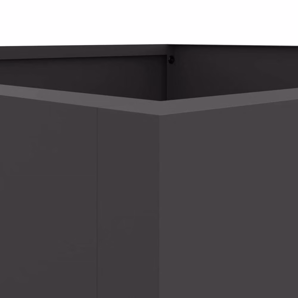 Berkfield Home Steel Planter Tub, Black, W: 38 cm, D: 42 cm, H: 75 cm – 4