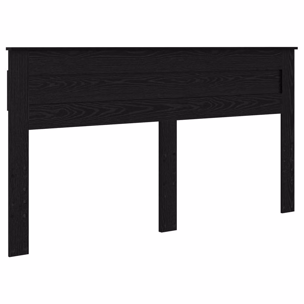 Berkfield Home Modern Bed Frame with Headboard in Black Pine and Engineered Wood, 200 x 200 cm – 3