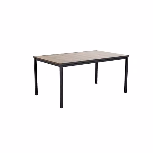 Keter Porto Rectangular Outdoor Dining Table in Brown and Grey with Powder Coated Steel Frame – 1