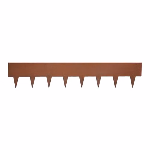 Nicoman Metal Garden Border Edging Set for Lawns and Raised Beds, 5 x 100 cm Panels, Height: 20 cm, Available in Brown, Black or Bronze – 2