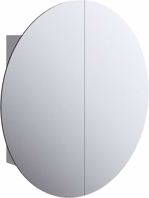 Berkfield Home Grey Wall Mounted Bathroom Cabinet with LED Round Mirror, W/D/H: 54 x 54 x 17.5 cm – 1