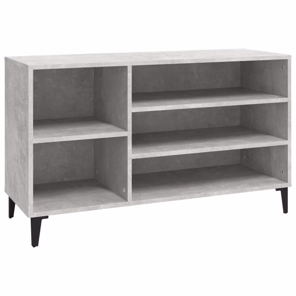 Berkfield Home Concrete Grey Shoe Cabinet with Integrated Seat, W/D/H: 102 x 36 x 60 cm – 2