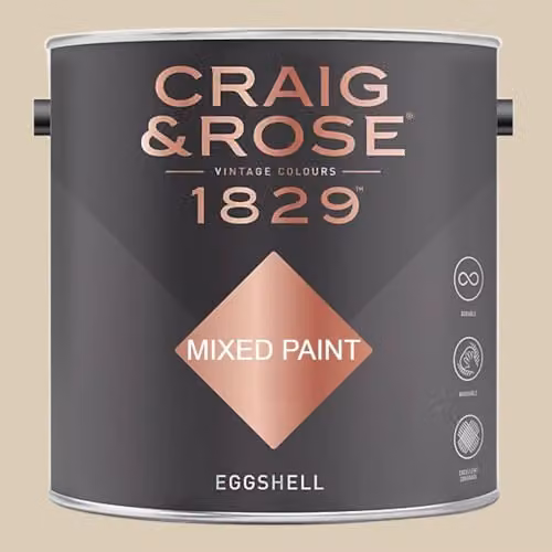 Craig & Rose 1829 Eggshell Paint in Hemp Beige, 2.5 l