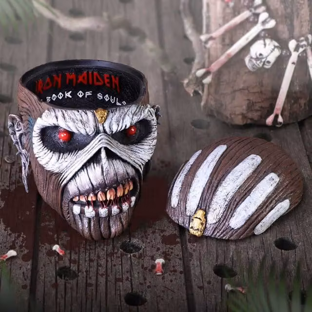 Nemesis Now Iron Maiden The Book of Souls Head Box, Multicolour, H 15 cm x W 15 cm x D 15 cm