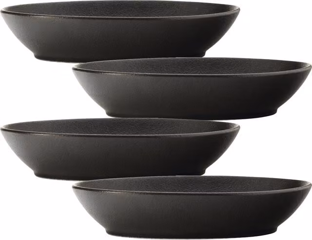 Maxwell Williams 4-Piece Caviar Oval Bowl Set in Black