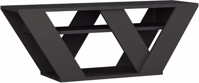 CALICOSY Pipralla TV Stand with 3 Shelves in Grey, W: 110 cm, D: 40 cm, H: 30 cm – 1
