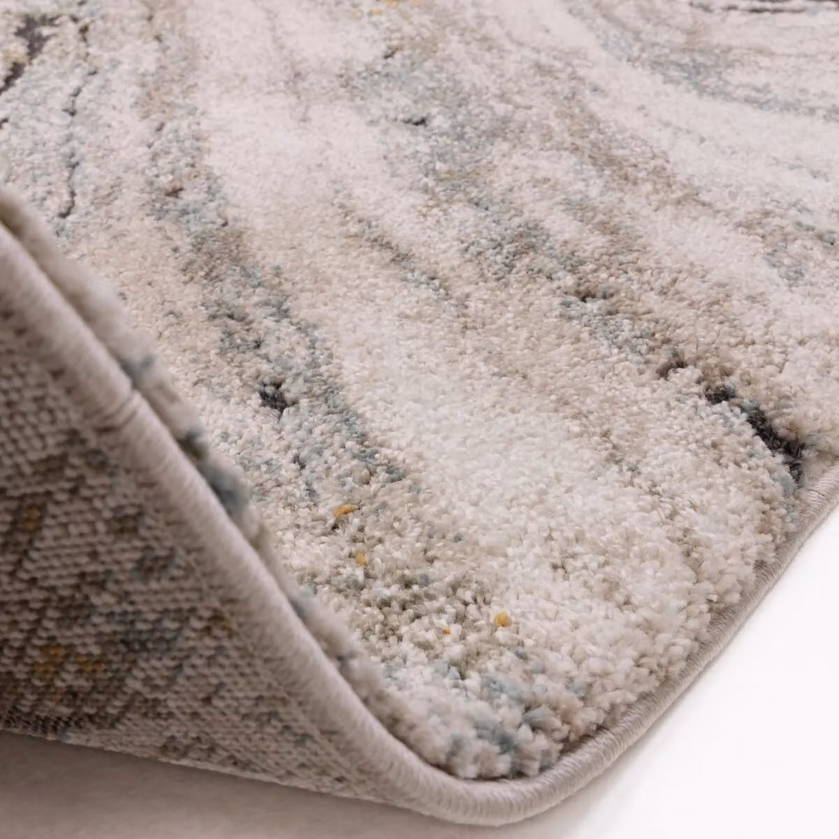 The Rug Shop UK Blue and Beige Abstract Modern Machine Woven Stain-Resistant Rug, W: 200 cm, D: 290 cm – 2