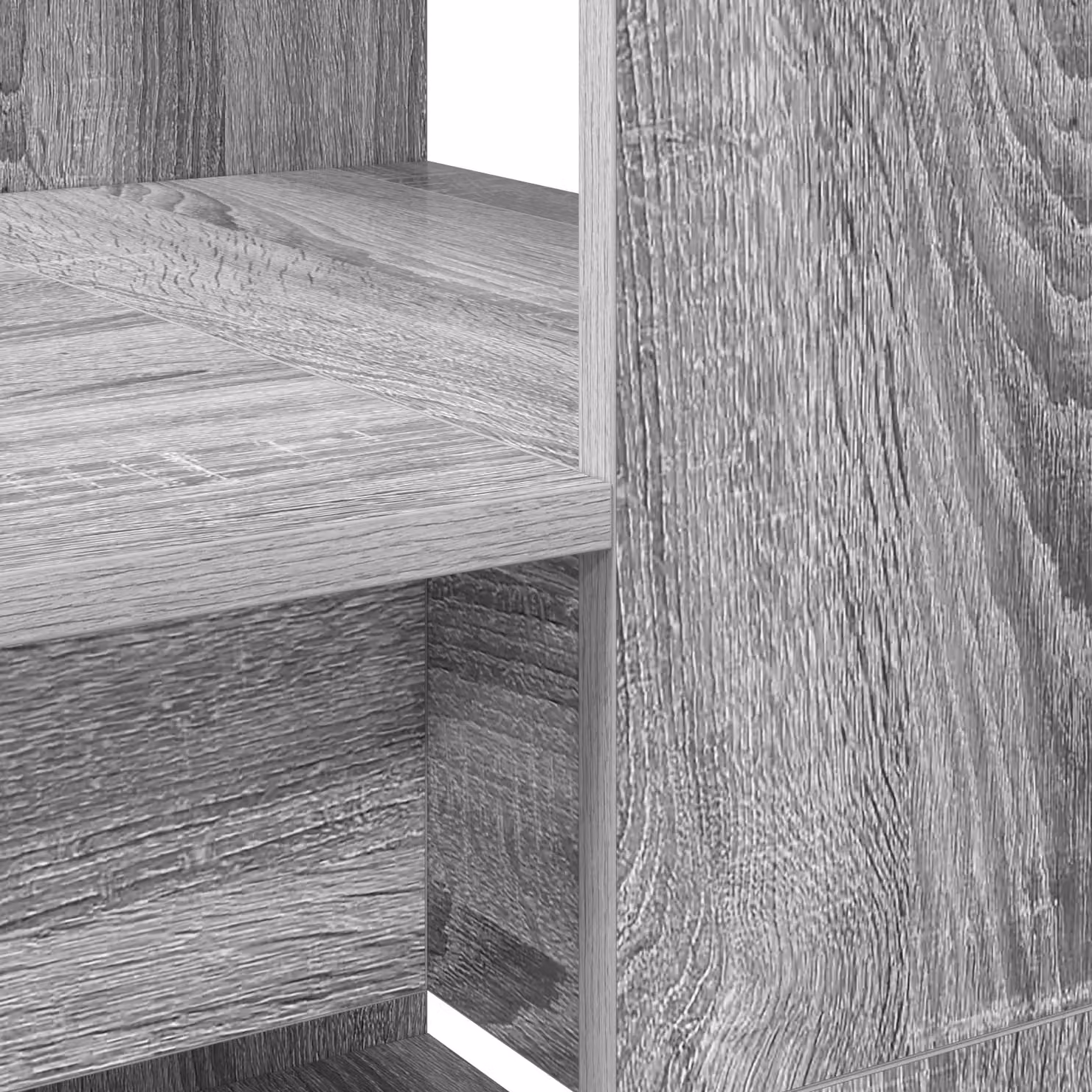 Berkfield Modern Writing Desk with Storage in Grey Sonoma, W/D/H: 113 x 54 x 120 cm – 3