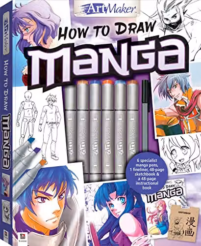 Hinkler Art Maker How to Draw Manga Multicolour Book for Adults – 1