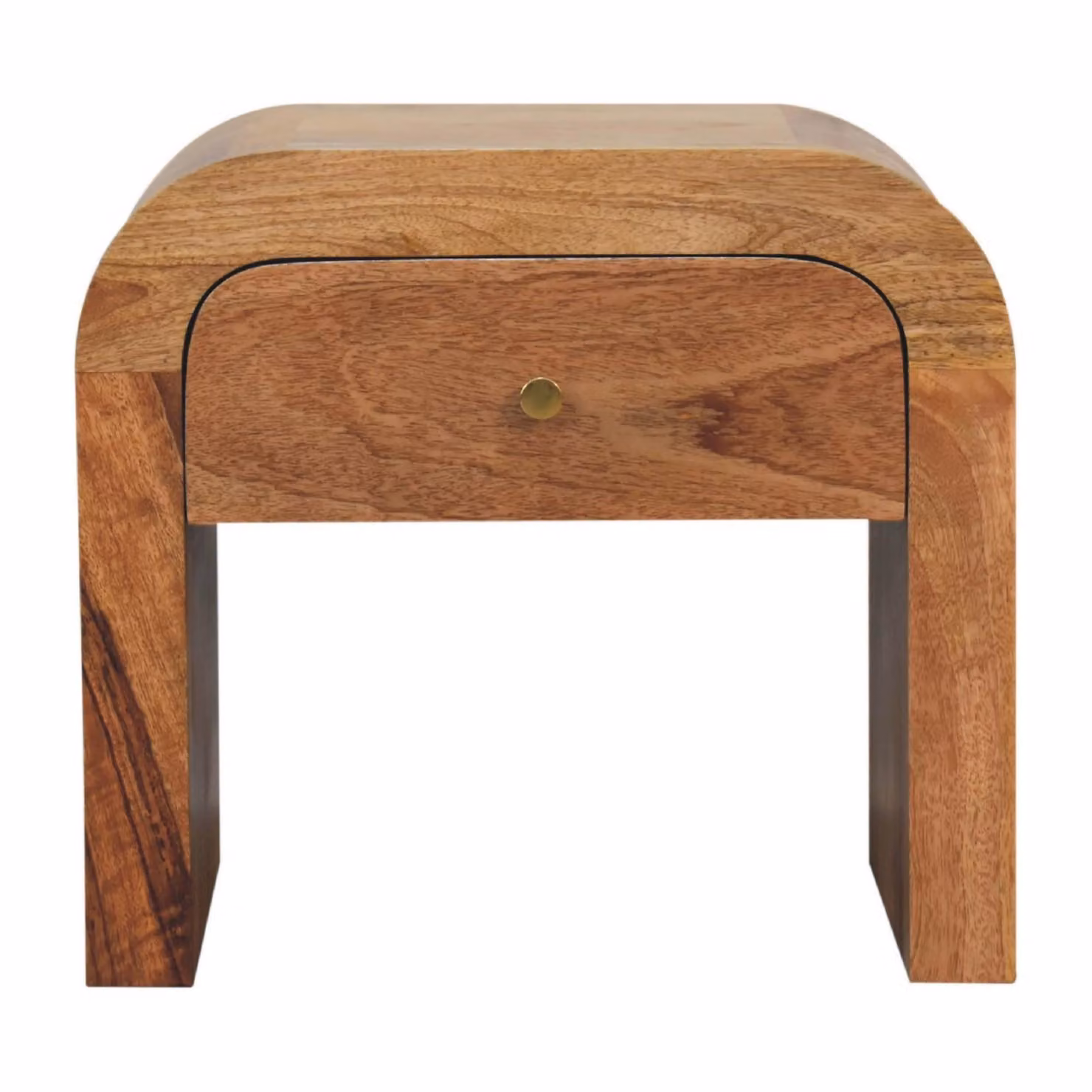 Aosom UK Darcy Solid Mango Wood Bedside Table with Drawer, Brown, W/D/H: 45 x 35 x 40 cm – 2