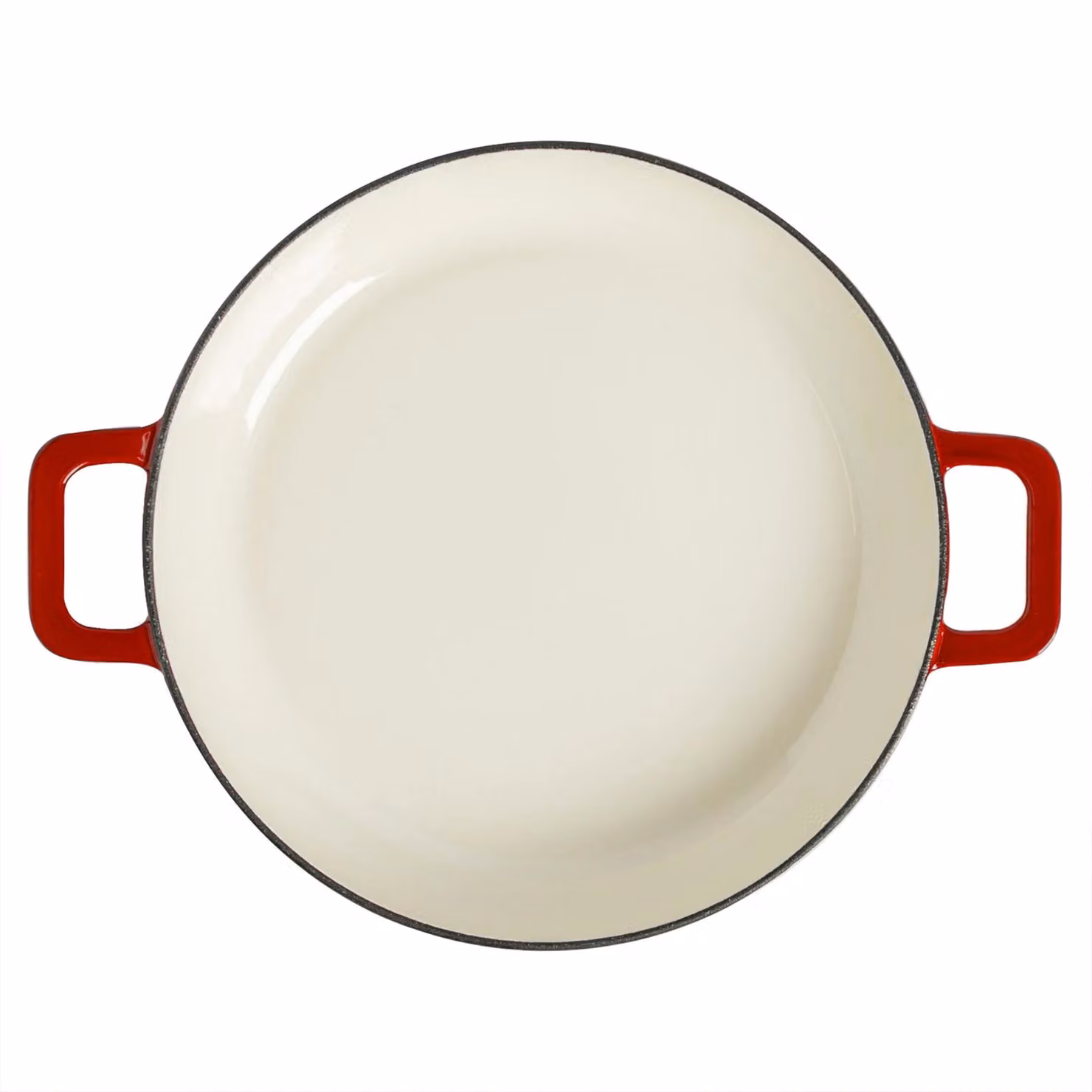 Argon Tableware 2pc Cast Iron Casserole Dish Set with Self-Basting Lids, 2.3l & 4.68l, Red – 4