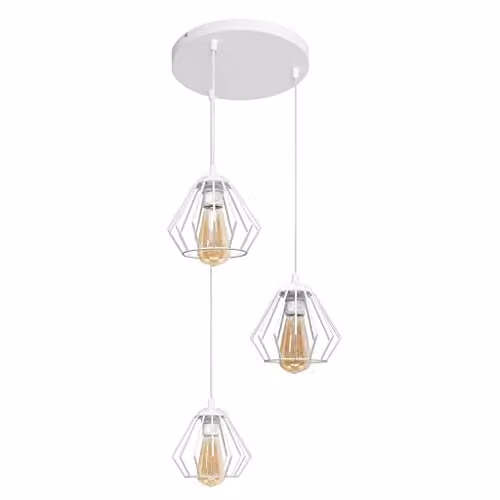 Netlighting Helam Agat Cluster Pendant Ceiling Light in White, Diameter: 38 cm