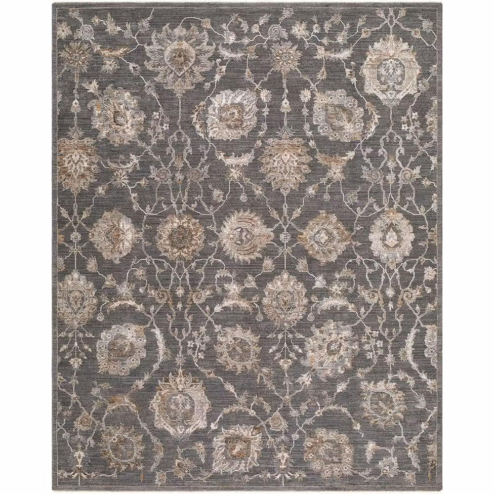 Livabliss Arda Vintage Boho Fringe Living Rug in Brown, Grey and Blue, W: 200 cm, D: 290 cm – 2