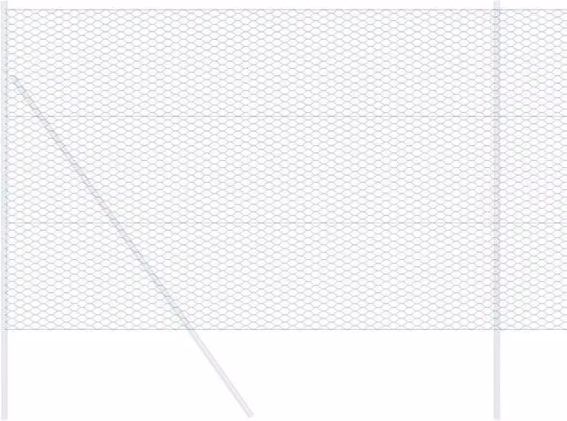 Berkfield Home Green PVC Coated Steel Hexagon Fence, H: 140 cm x W: 25 m