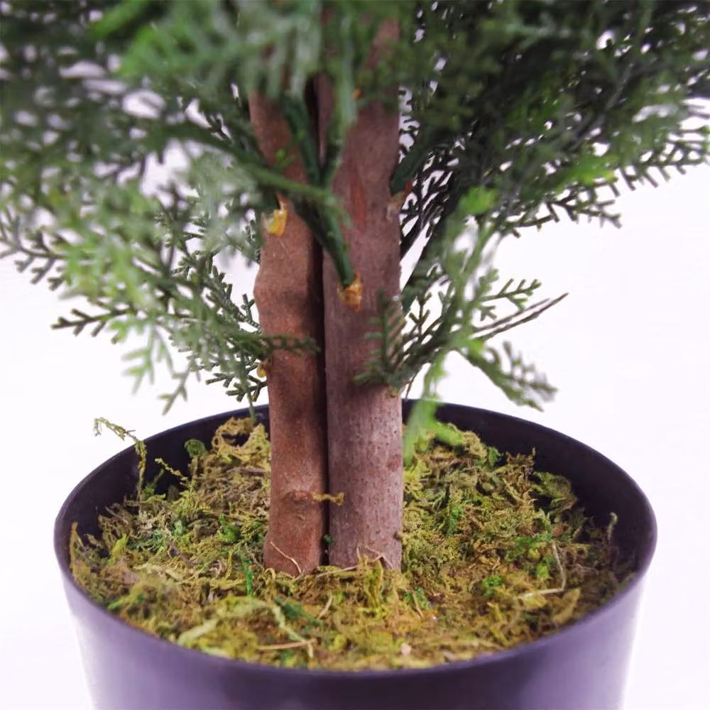 Botanik Leaf Pair of Green Artificial Cypress Topiary Trees, Height: 120 cm – 4