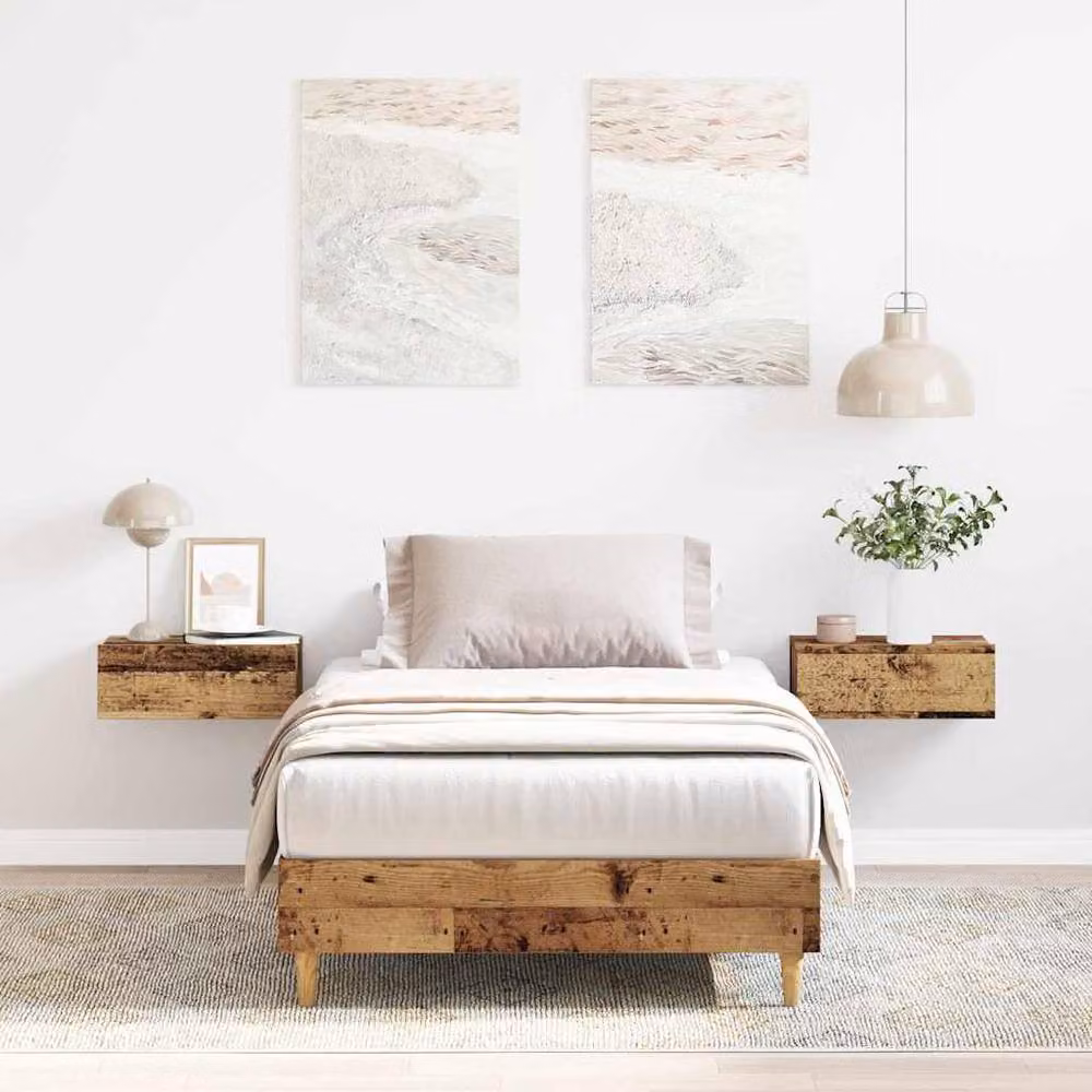 Berkfield Home Rustic Brown Engineered Wood Bed Frame, W: 90 cm, L: 200 cm – 2