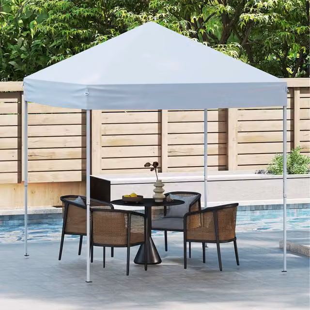 COSTWAY Outdoor Pop-up Canopy Folding Shelter with UPF 50+ Protection, White