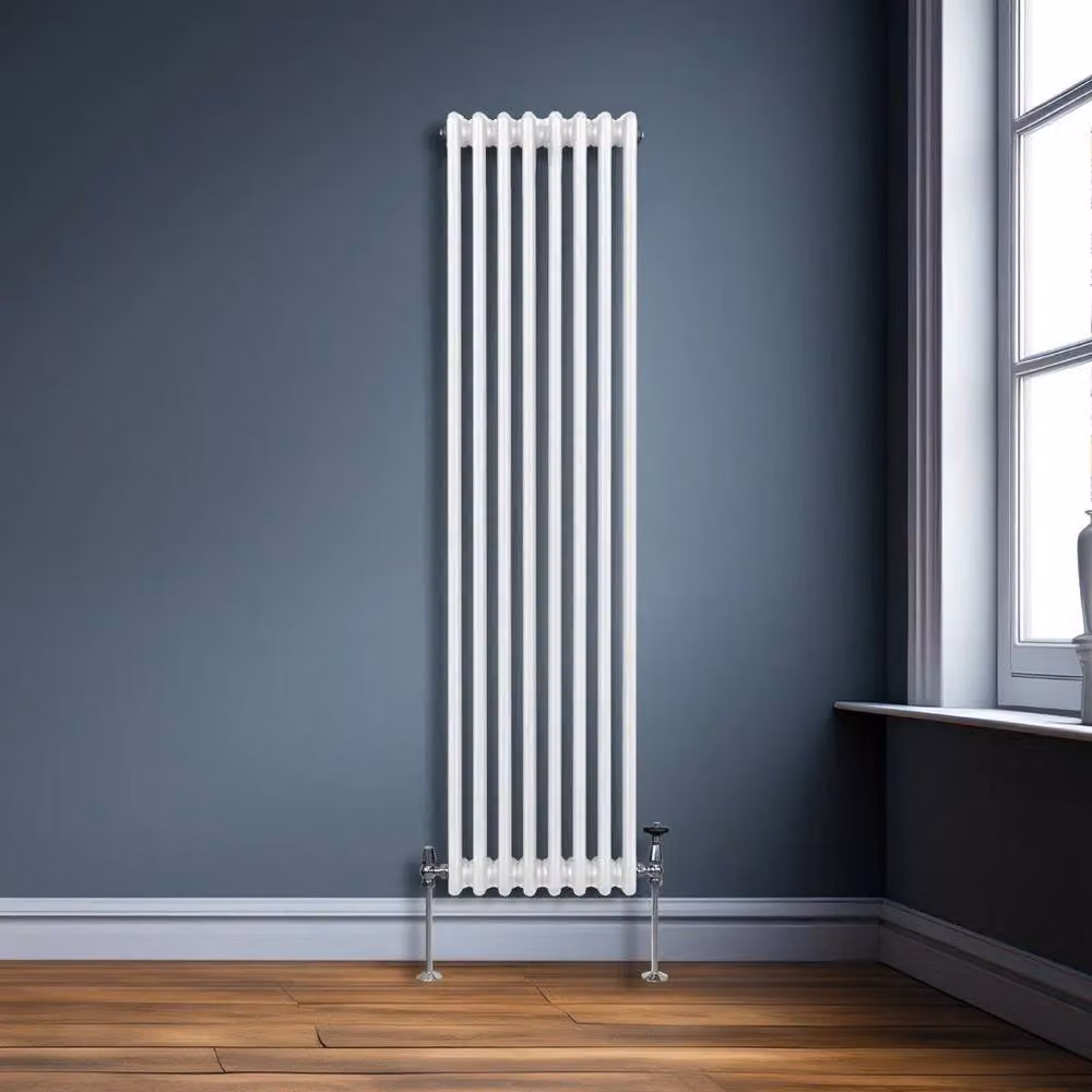 Monstershop Traditional 3 Column Steel Radiator, White, H: 180 cm, W: 38.2 cm, D: 10 cm – 2
