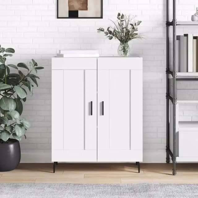 Berkfield Home Classic Sideboard in White, W/D/H: 69.5 x 34 x 90 cm – 1