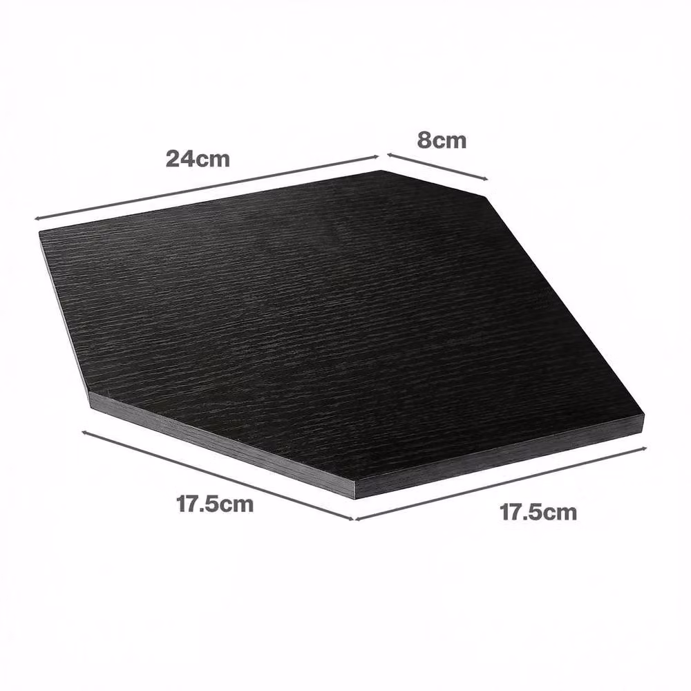 Kelvenix 2 Pack Black Matt Floating Corner Wall Mounted Shelves – 2