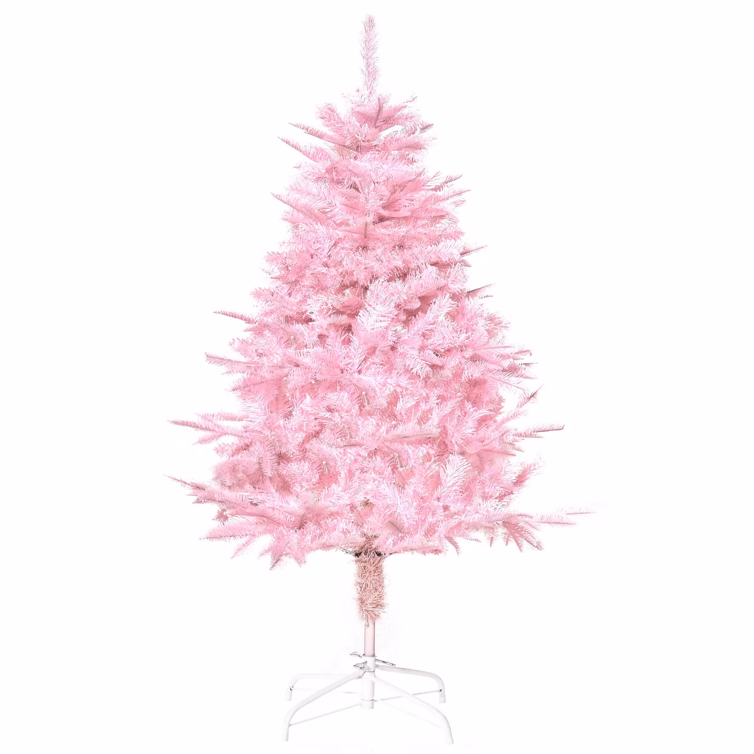 HOMCOM 4ft Artificial Christmas Tree in Pink – 2
