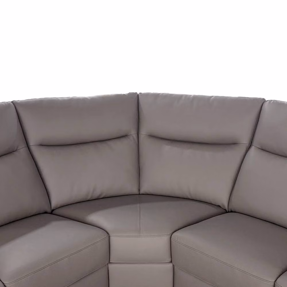 Aspire Marlowe Real Leather Power Recliner 2C2 Corner Sofa with USB Charging in Grey – 4