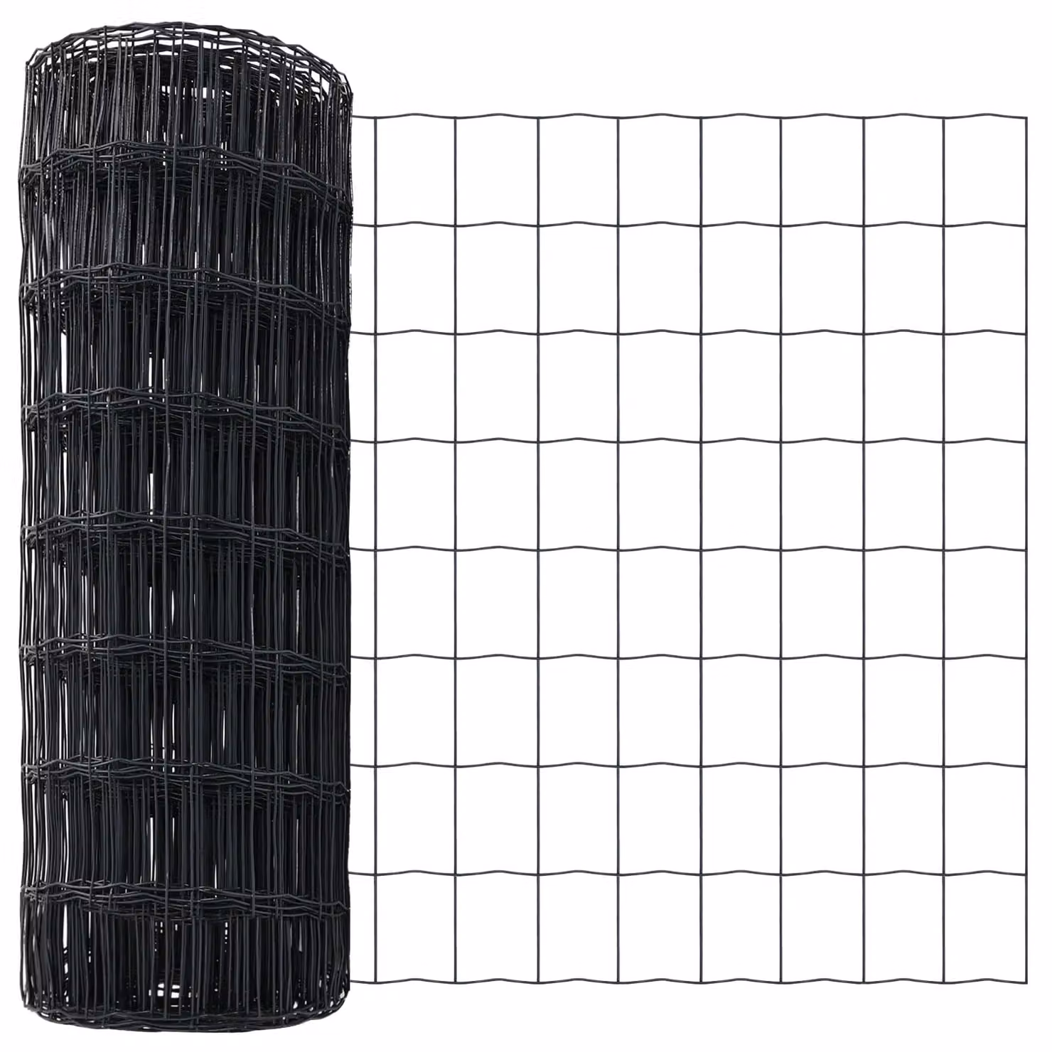 Berkfield Home Euro Fence with 13 Flanged Posts, Galvanised Steel, Silver, W: 25 m, H: 0.4 m – 4