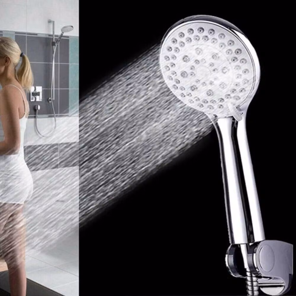 NESTLUNE 5 Function Universal Shower Head Set with Handheld Spray in Chrome Silver – 4