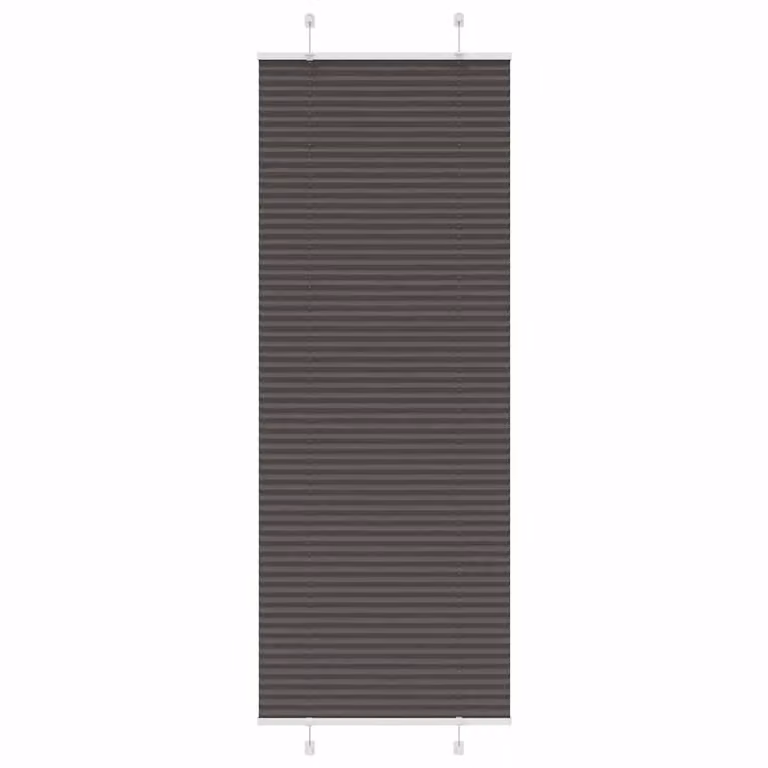 Berkfield Home Black Pleated Fabric Blind, W: 74.4 cm, H: 200 cm