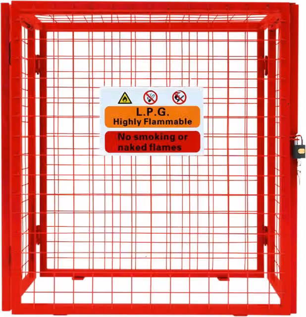 Monster Shop Red Small Mesh Gas Bottle Steel Cage