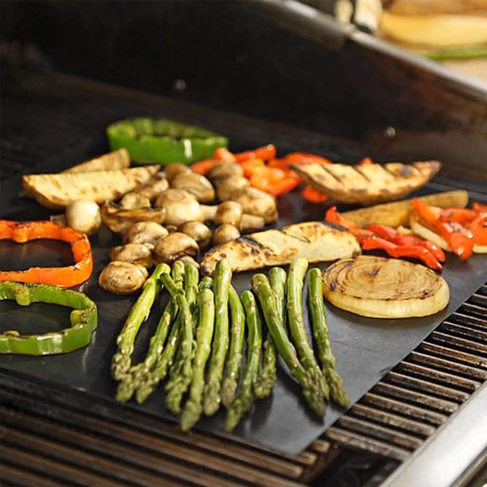 PAWNORA Non-stick BBQ Grill Mat and Oven Liners, Black, Pack of 5 – 5