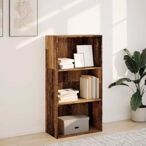 vidaXL Modern Bookcase in Old Wood Brown, W/D/H: 60 x 30 x 114 cm – 2