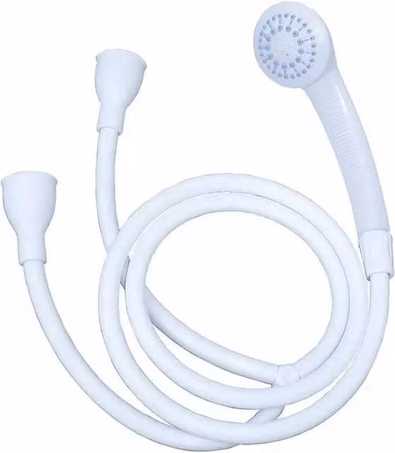 Nordara Two-Handle Shower Set with Spray Function in Matt White