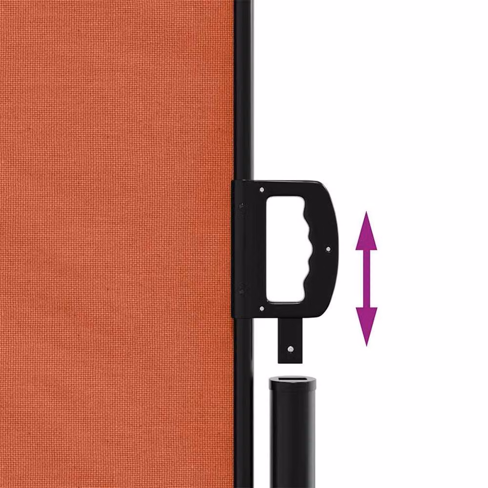Berkfield Home Retractable Side Awning in Burnt Orange, W/H: 1200 x 160 cm – 3
