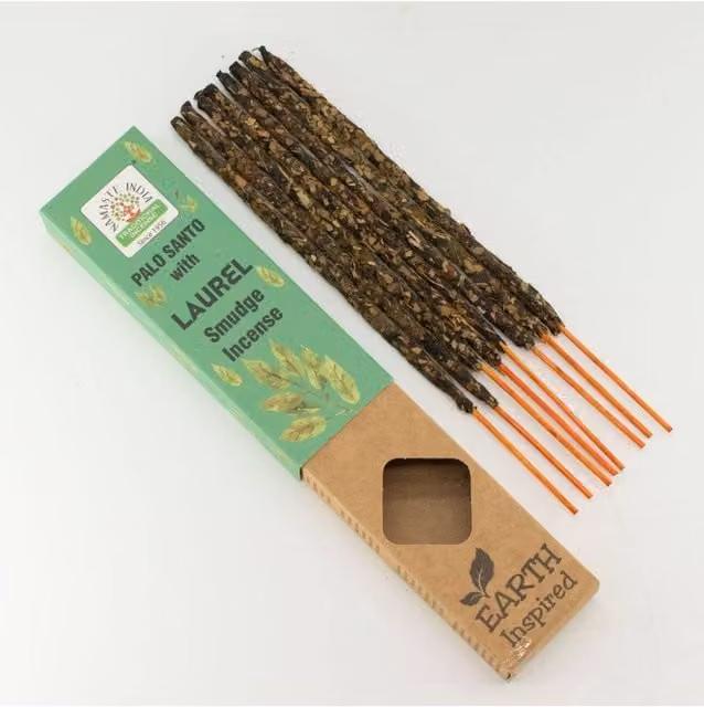 KDMD Earth Inspired Laurel Botanical Smudge Incense Sticks, Green