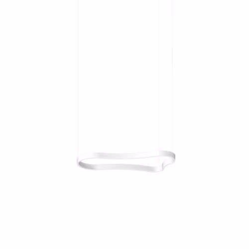 Netlighting Waves 94cm Integrated LED Suspended Pendant Ceiling Light in White, 3000K Warm White