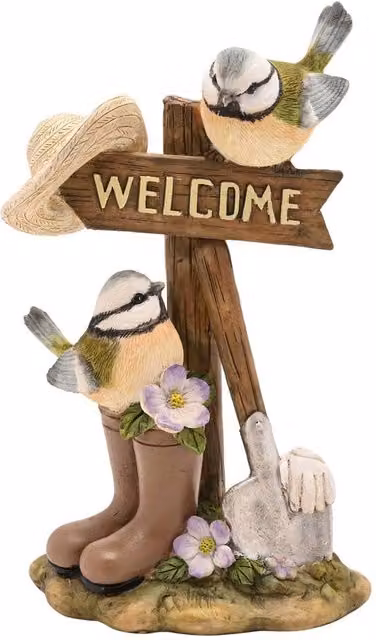 Country Living Blue Tits Multicolour Welcome Sign