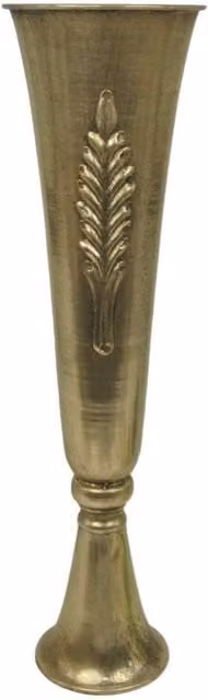 KDMD Antique Gold Metal Table Centre Vase, Height: 54 cm