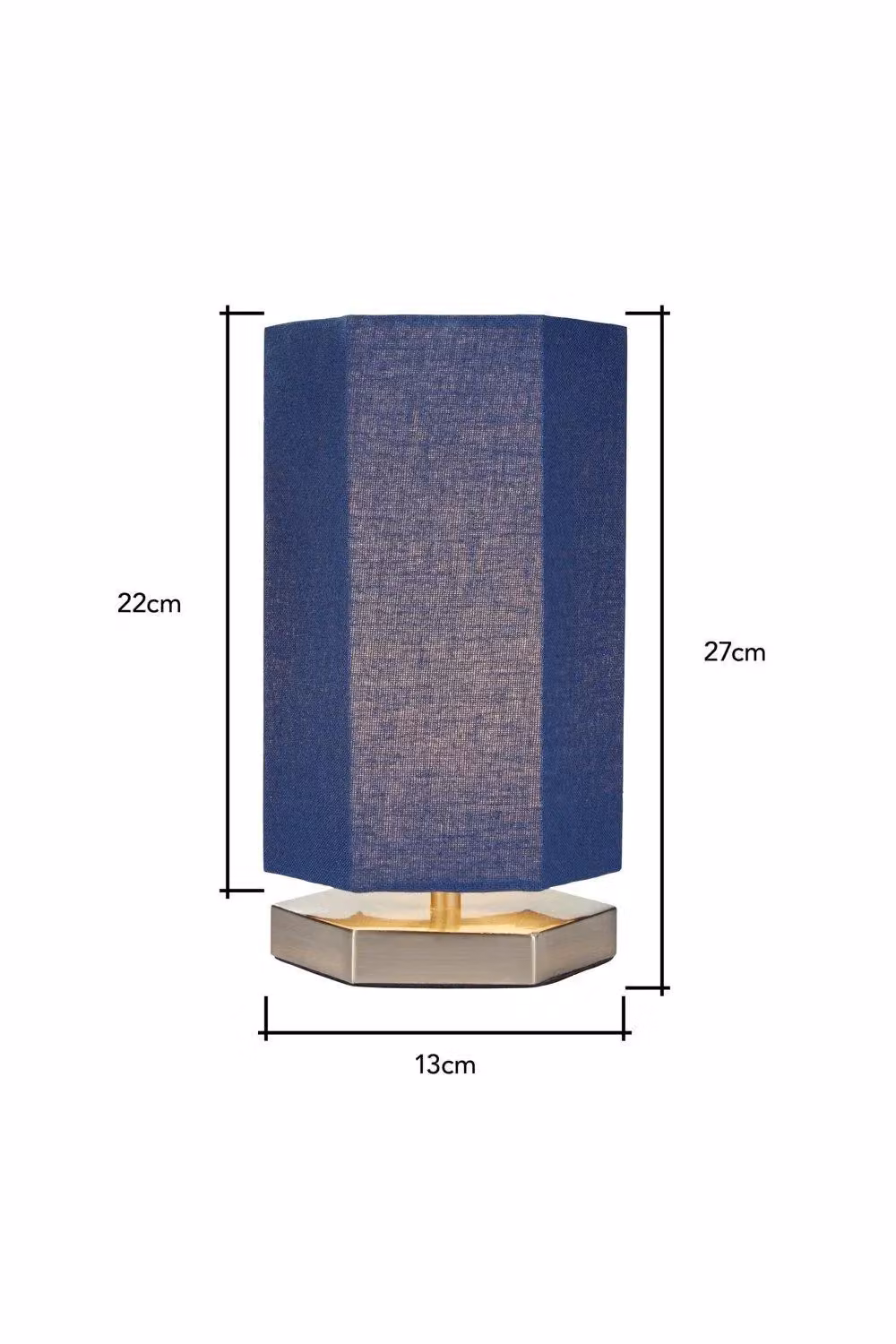 BHS Lighting Glow Hexagon Table Lamp in Silver – 4