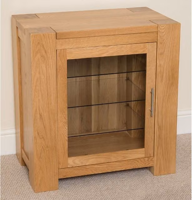 Thats Furniture Kuba Solid Oak Media Unit in Brown, W/D/H: 75 x 42.5 x 75 cm