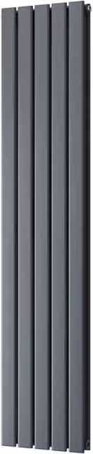 Typhoon Anthracite Designer Double Panel Steel Radiator, H: 160 cm, W: 34 cm